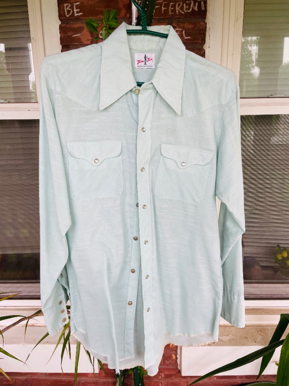 Vintage Long Sleeve Pearl Snap